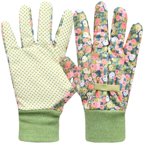 Breathable Floral Print Garden Gloves