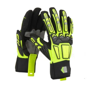 Rescue Leather Extrication Drill TPR Impact Work Mechanics Gloves