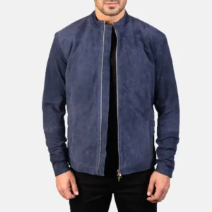 Pocket Style Street Fashion Outfit Suede Made Men Leather Jacket